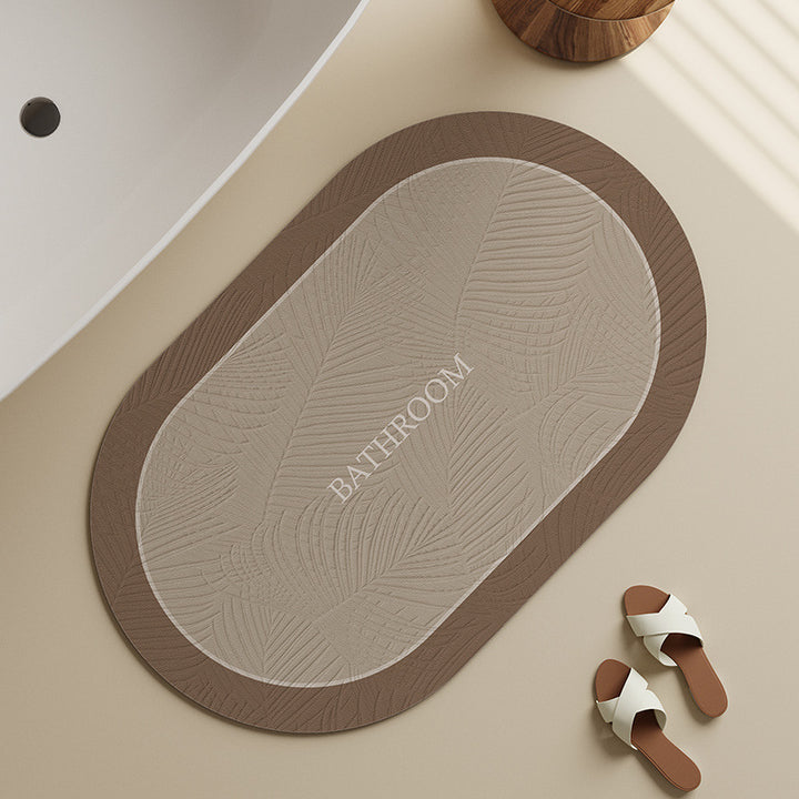Elegant Floral Bath Mat Bowlift