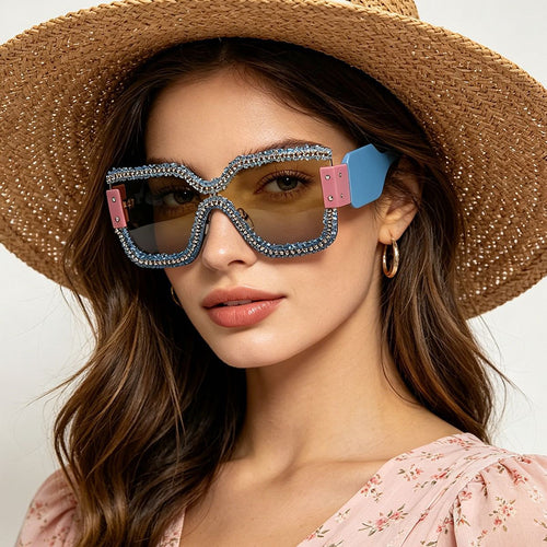 Women's fashionable safety glasses with unique crystal frame Bowlift
