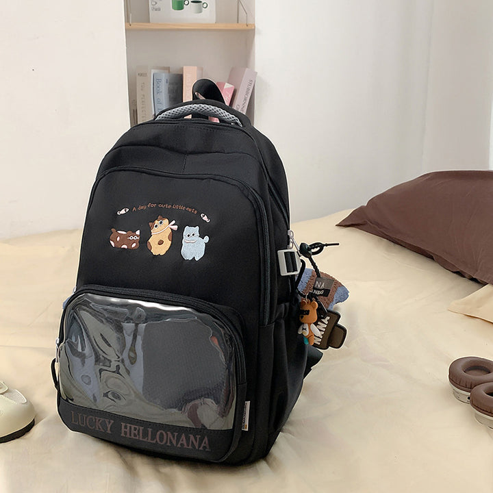 Playful Cartoon-Themed School Backpack