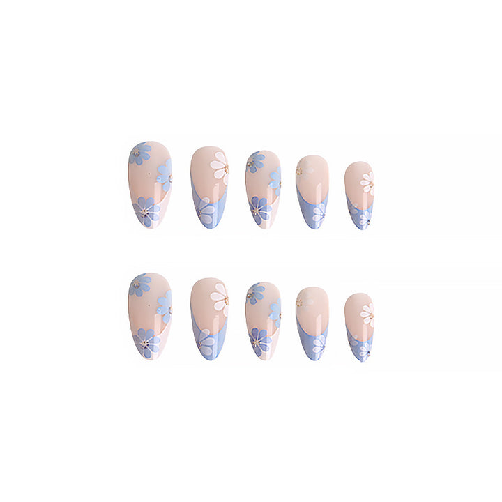Artistic acrylic nails with flower design Bowlift
