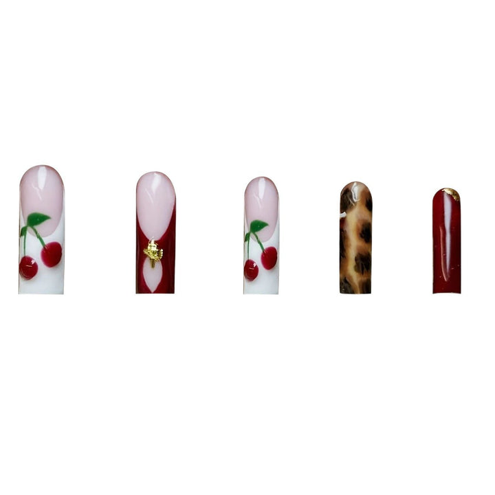 Artistic Cherry-Themed Nail Enhancements Bowlift