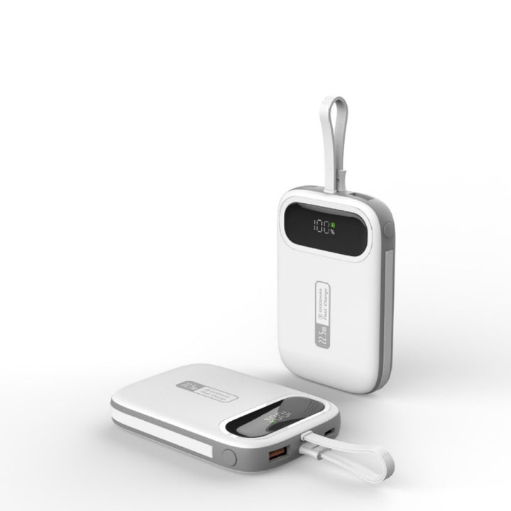 Portable power bank with fast USB-C connection and integrated LED display Bowlift