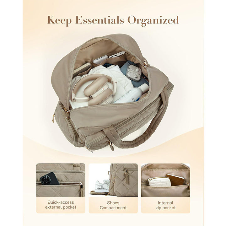 Elegant Quilted Cosmetic Bag Bowlift