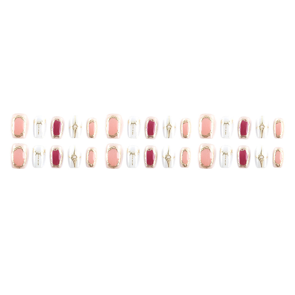 Luxurious Press-On Nail Art Set Bowlift