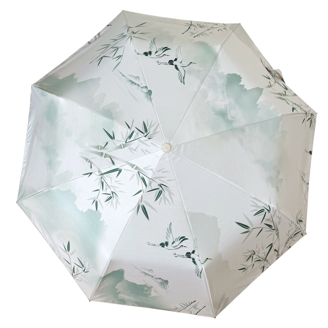Women's shopping bag with integrated foldable umbrella Bowlift