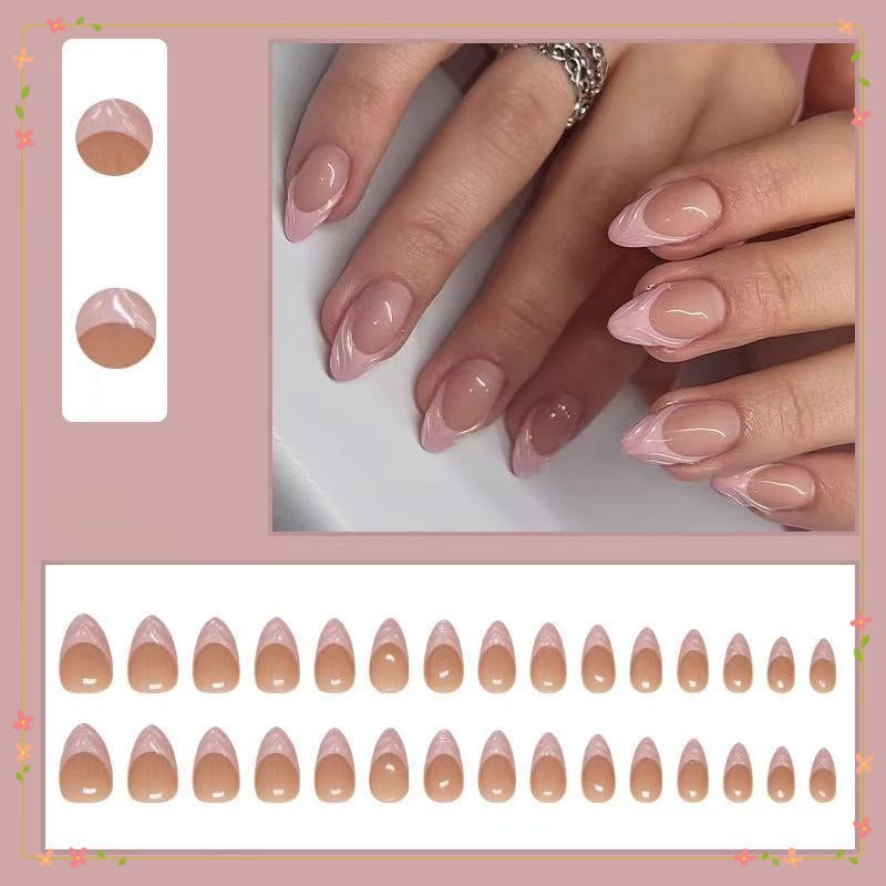 Elegant Nail Tips with French Design Bowlift