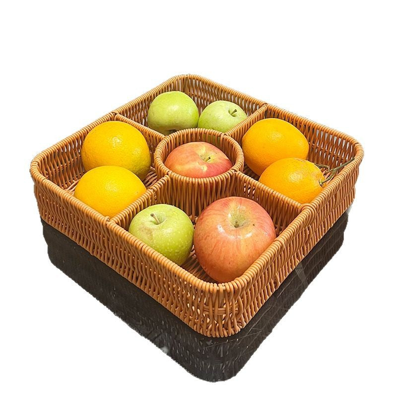 Multi-Compartment Woven Fruit Basket Bowlift