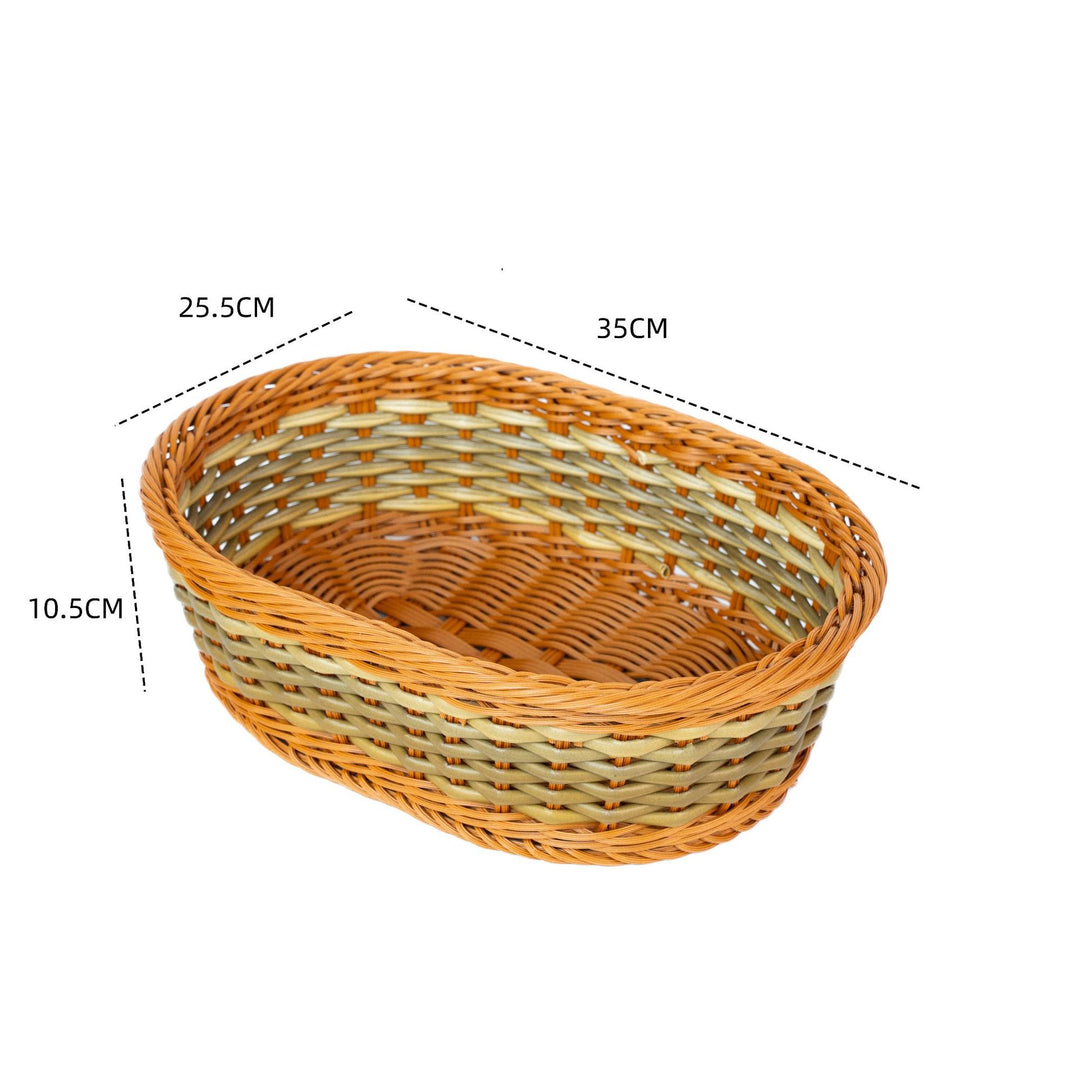 Women's Oval Willow Basket Set with Handwoven Details Bowlift
