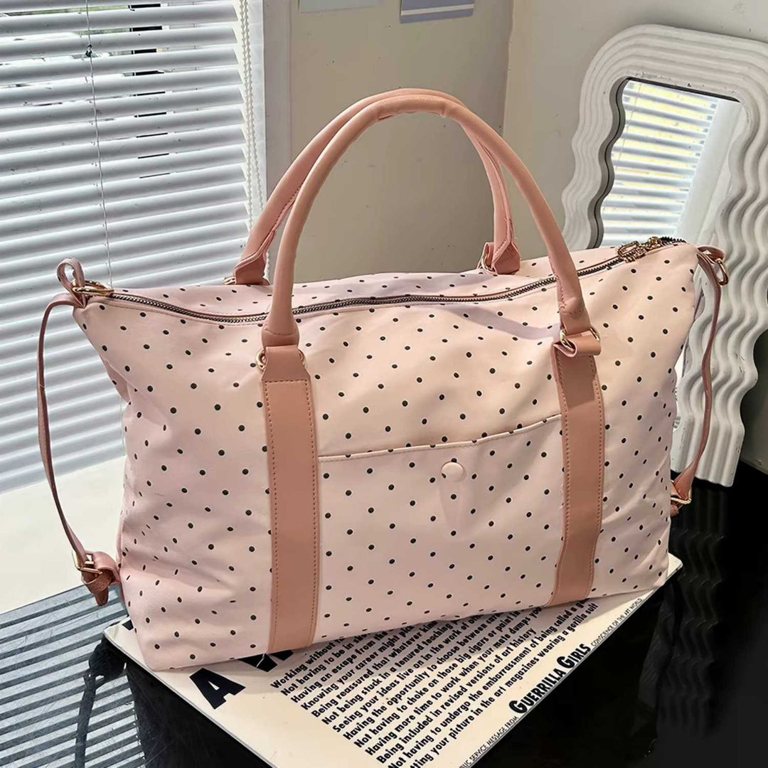 Stylish Polka Dot Travel Duffel Bag Bowlift