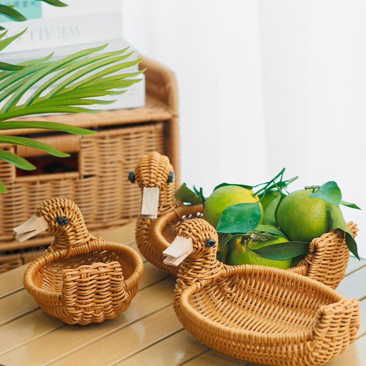 Decorative Wicker Duck Bowlift