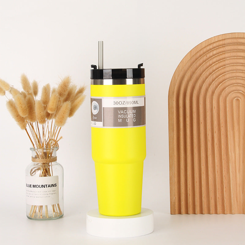 Unisex Insulated Drinking Cup with Integrated Straw Bowlift