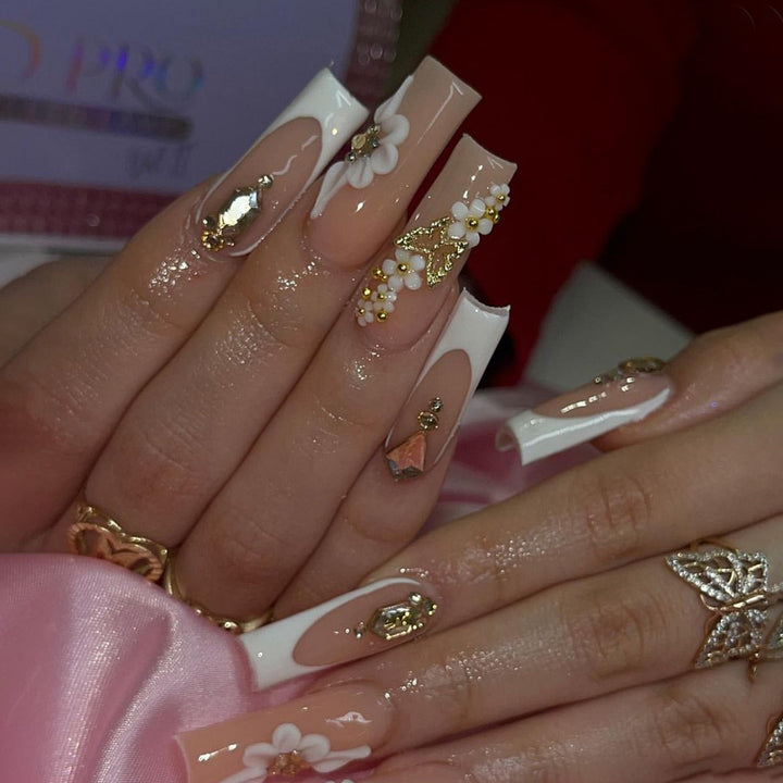 Elegant Decorative Press-On Nail Art Kit Bowlift