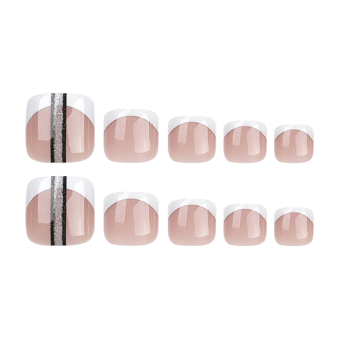 Artful toenail design with glamour accents Bowlift