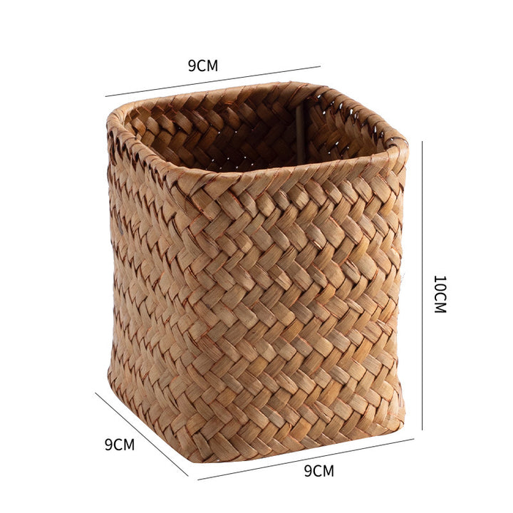 Handcrafted Square Wicker Storage Container Bowlift