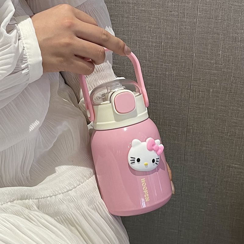 Women's insulated drinking container with practical carrying handle and cute design Bowlift
