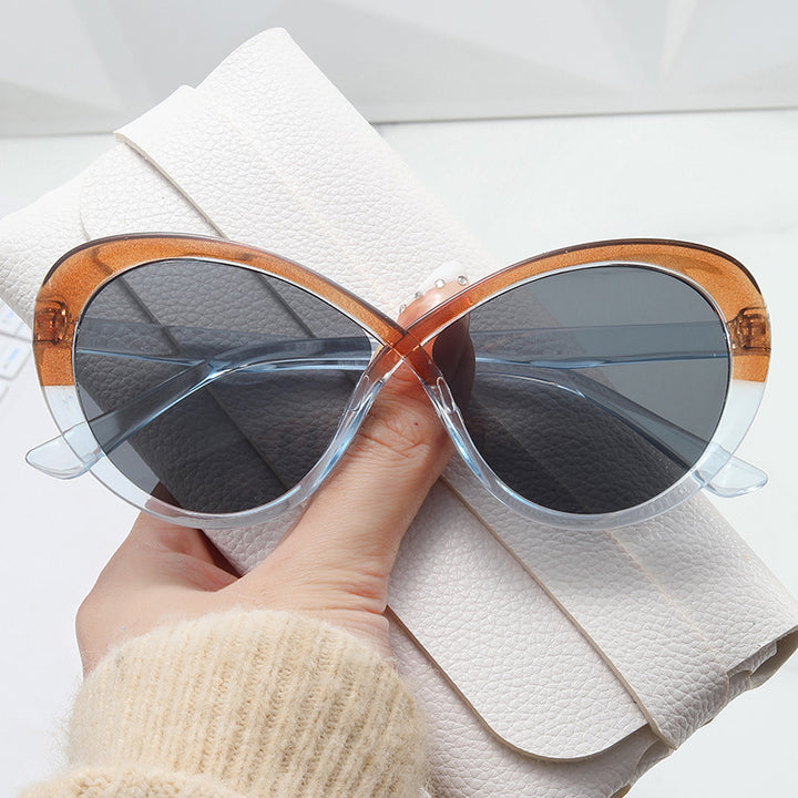 Women Cat-Eye Sunglasses with Mirrored Lenses Bowlift