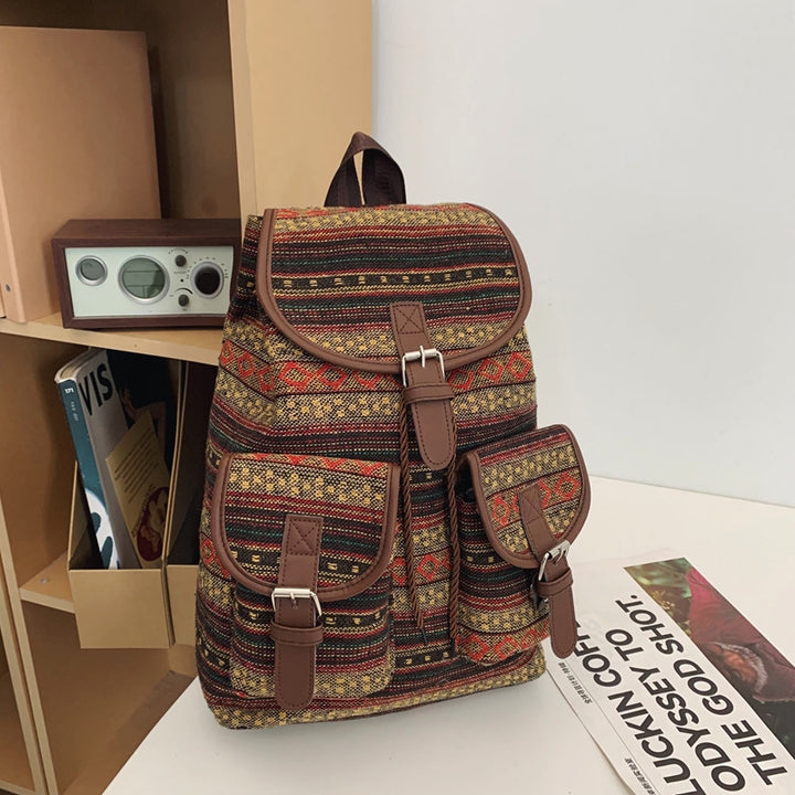 Artistic Patterned Canvas Backpack