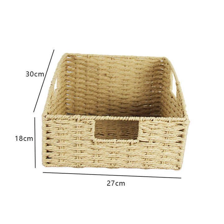 Natural Fiber Rectangular Storage Basket Bowlift
