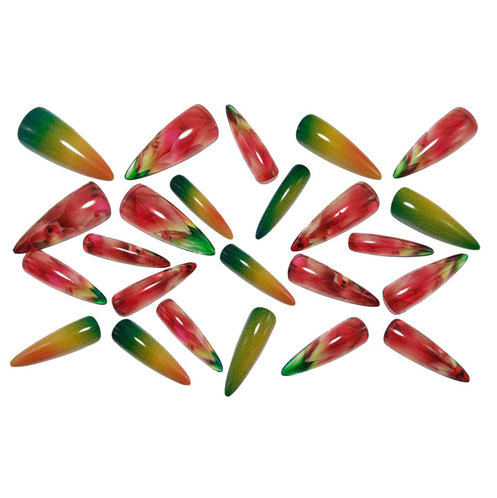 Artificial nails with sparkling crystal and faceted design Bowlift