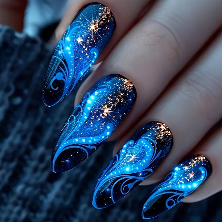 Celestial Swirl Nail Art Bowlift