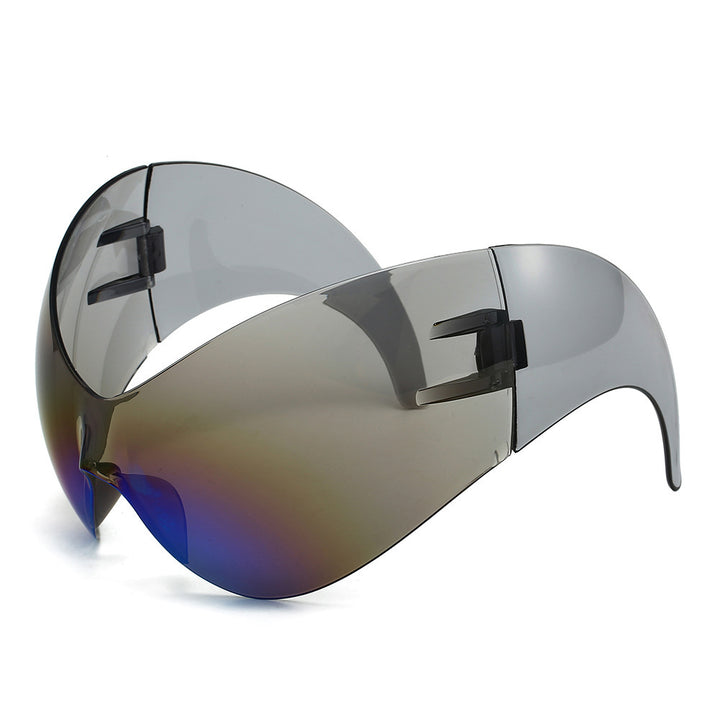 Oversized Futuristic Shield Sunglasses Bowlift