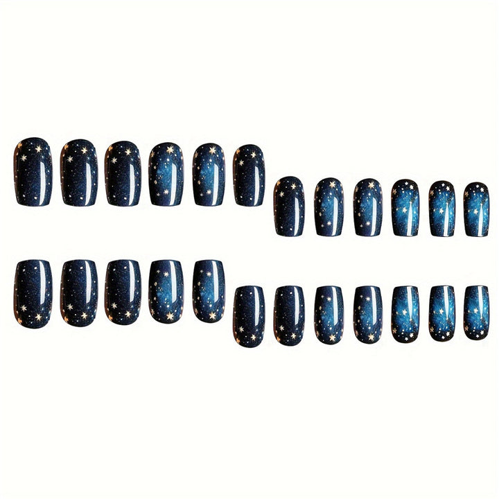 Celestial Starry Night Press-On Nail Set Bowlift