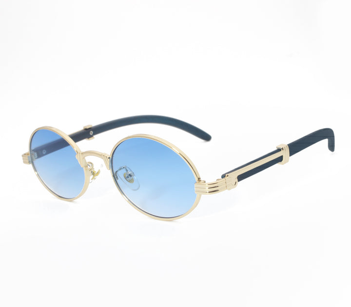 Elegant round sunglasses with high-quality metal frame Bowlift