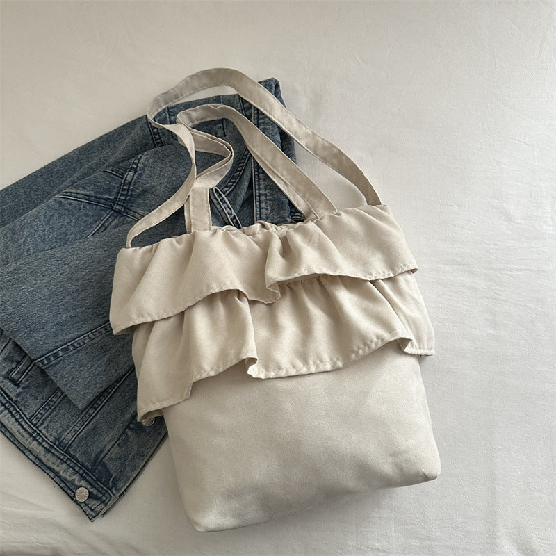 Chic Ruffled Tote Bag Bowlift