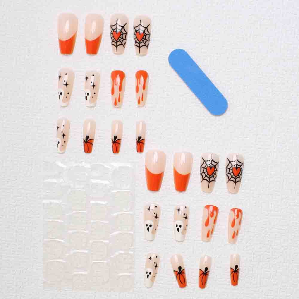 Halloween-Inspired Press-On Nail Art Bowlift