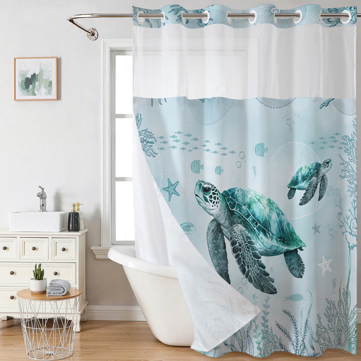 Artistic Floral Shower Curtain Bowlift