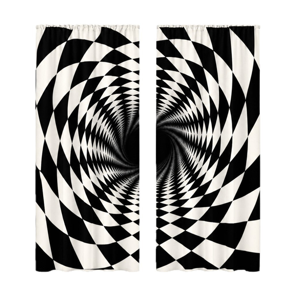 Abstract Wave Patterned Curtains