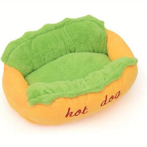 Hot Dog-Shaped  Lounge  Dog Bed
