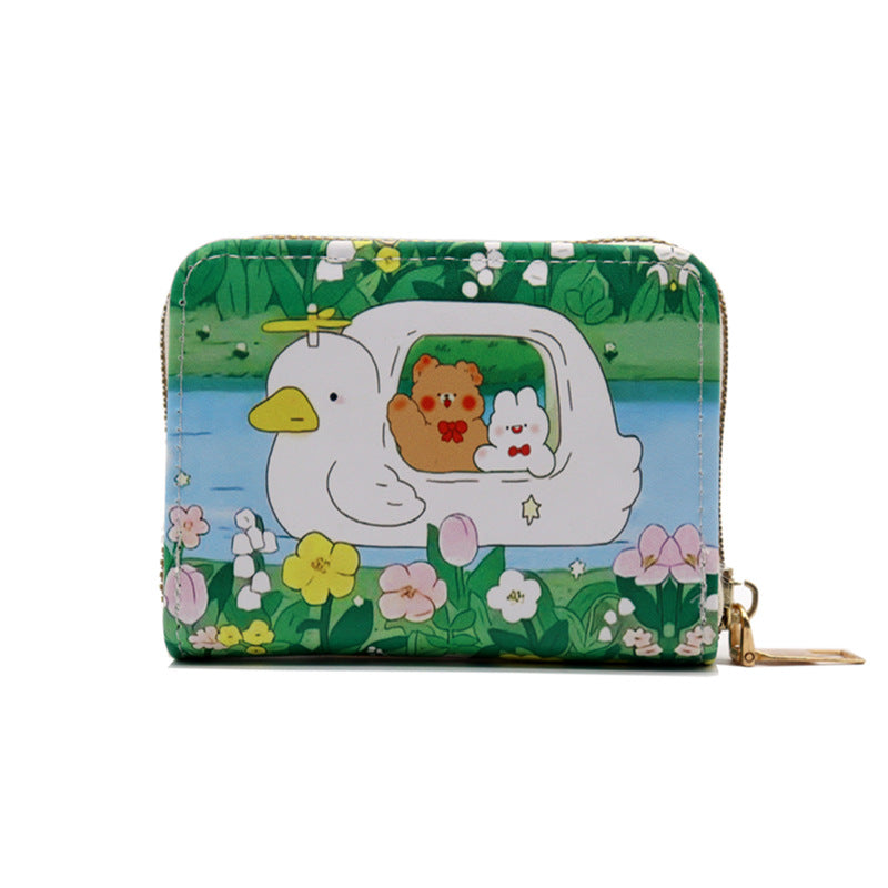 Cartoon-Themed Zip Wallet