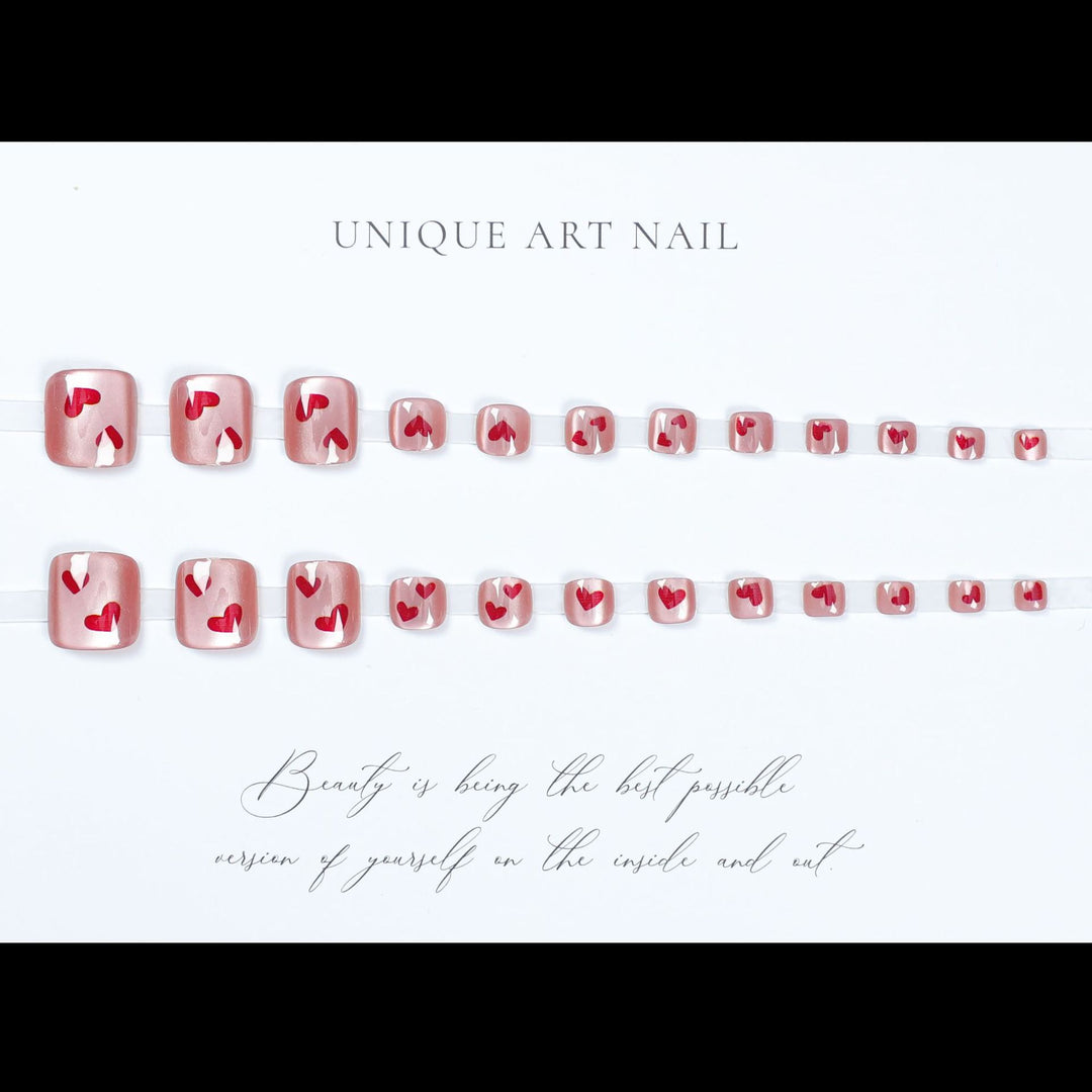 Creative Heart-Themed Nail Art Set Bowlift