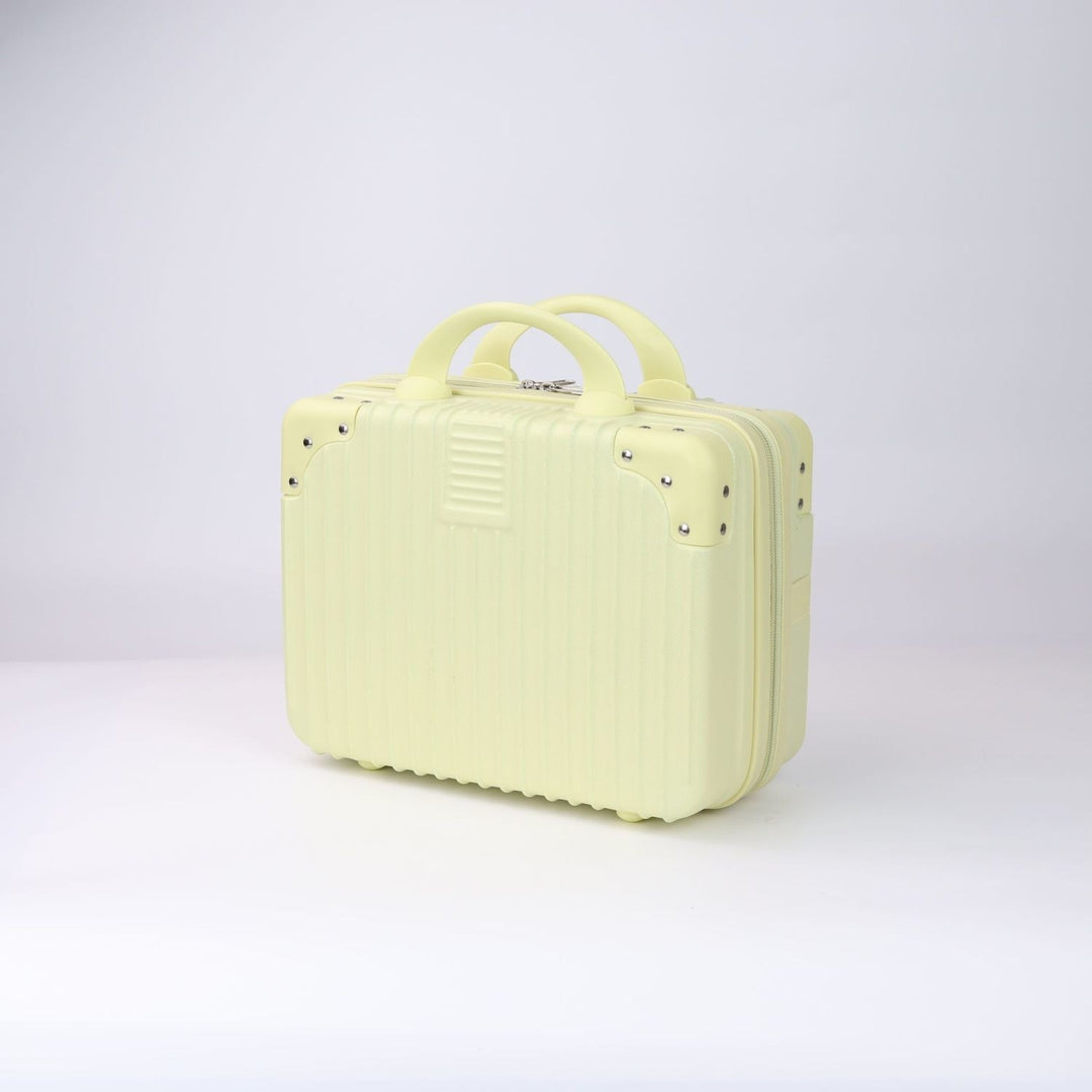 Hard-shell carry-on suitcase with secure lock and innovative design Bowlift