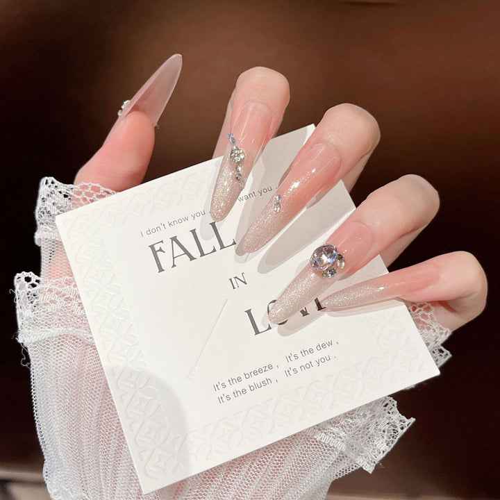Artistic Press-On Nail Set Bowlift