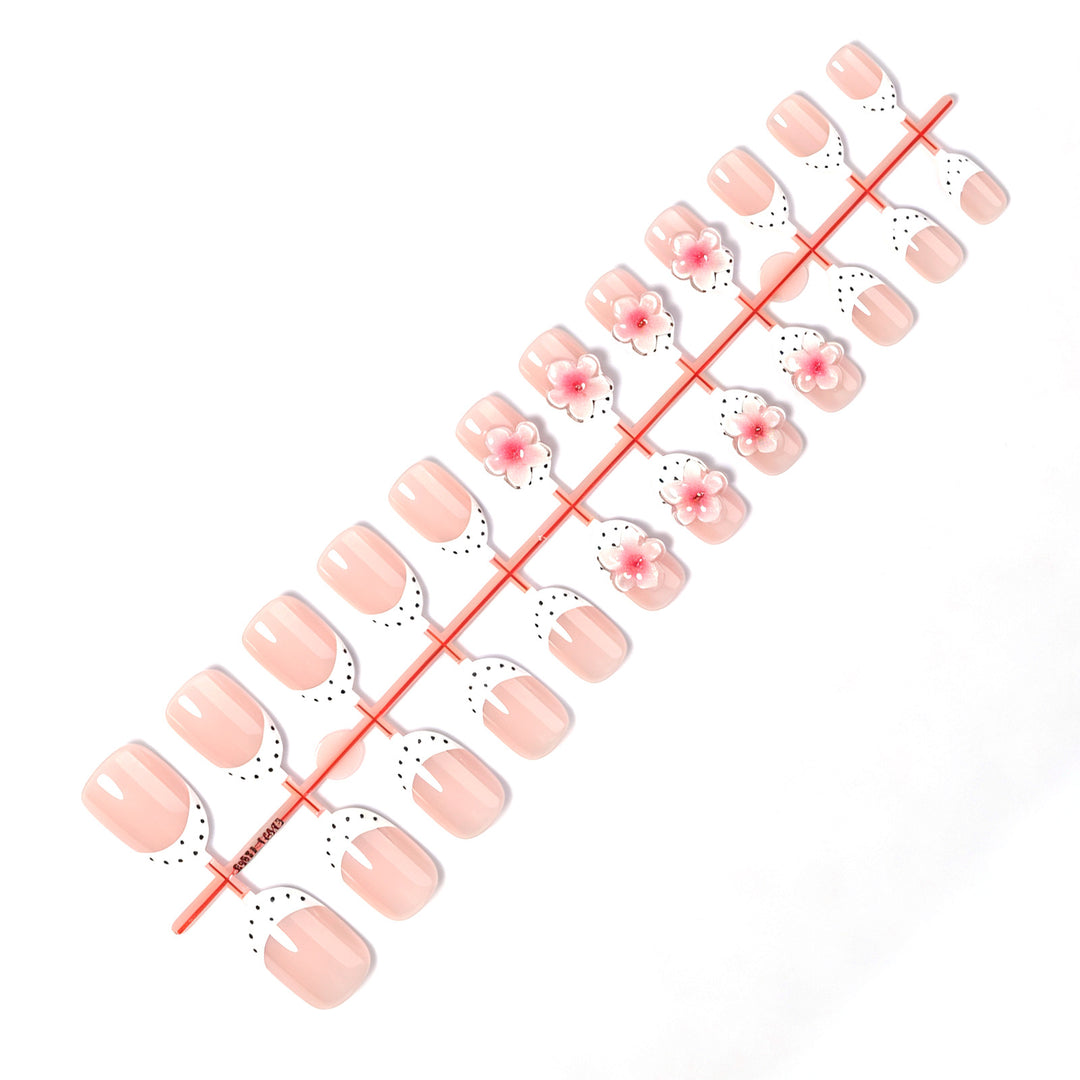 Detailed Floral Design Press-On Nails Bowlift