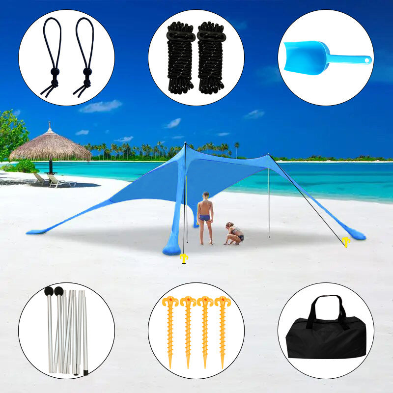 WoLightweight Sandproof Beach Blanket Bowlift