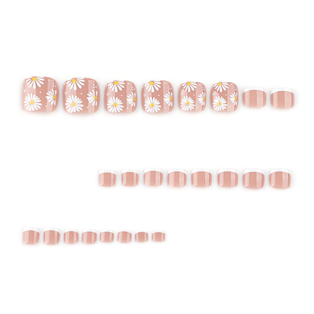 Artful toenail art with floral motifs Bowlift