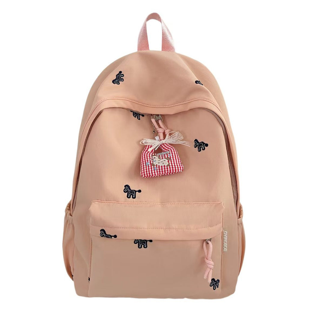 Decorative Embroidered Backpack Bowlift