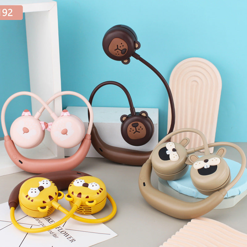 Ladies Neck Fan in Cute Animal Design Bowlift
