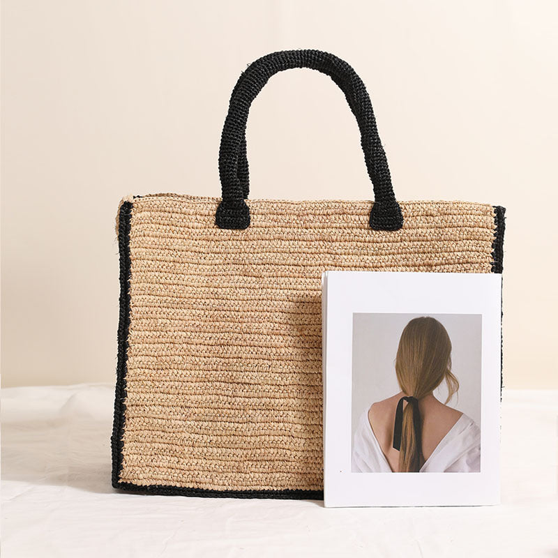 Handmade basket bag with reinforced handles Bowlift