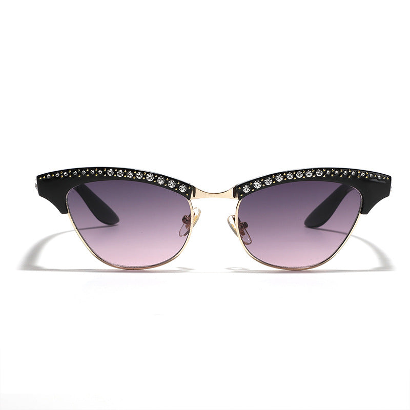 Women's Cat Eye Glasses with Elegant Glitter Details Bowlift