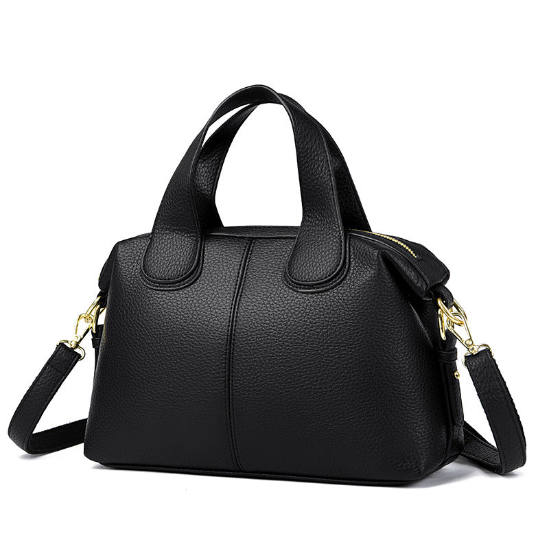 Elegant Faux Leather Handbag Bowlift