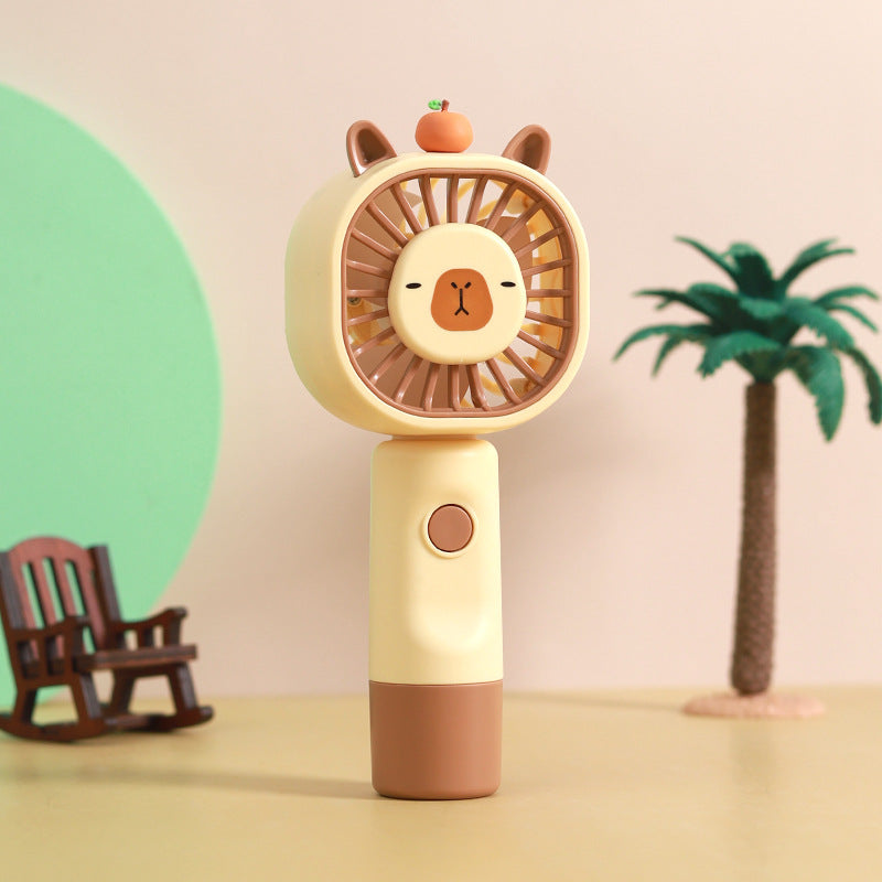 Women's portable hand fan with animal motif Bowlift