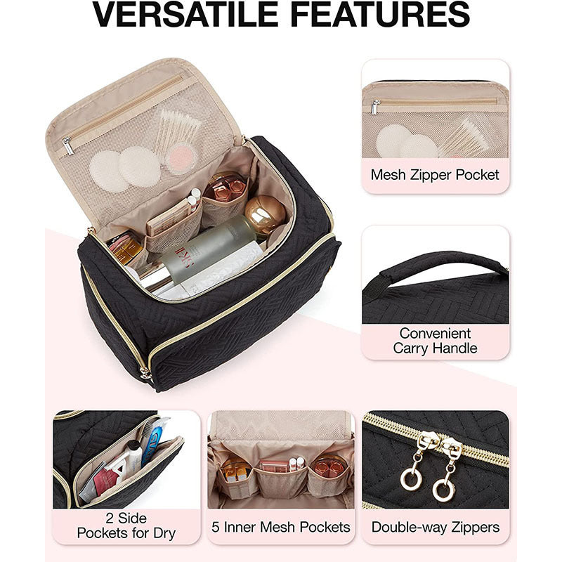 Cosmetic Organizer Bag with Multi-functional Interior Layout Bowlift