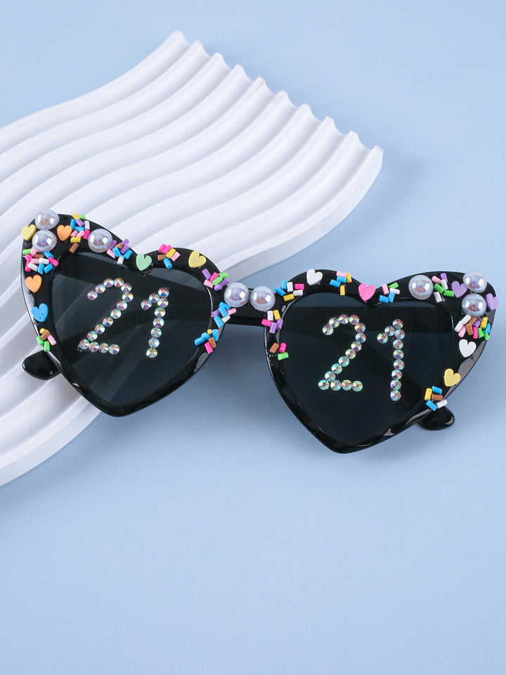 Decorative Celebration Heart-Shaped Sunglasses Bowlift