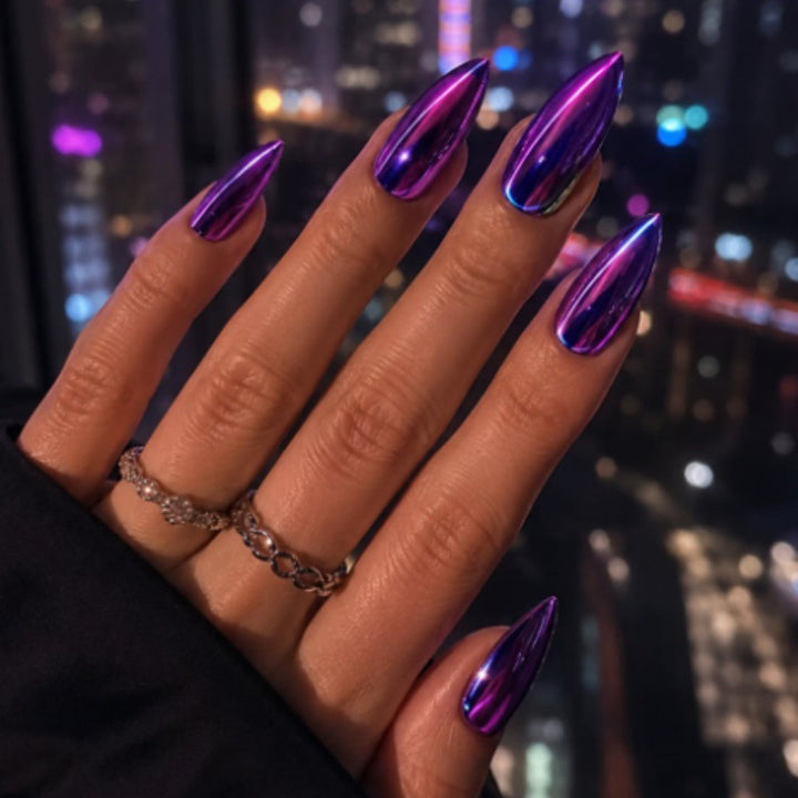 Glossy Stiletto Press-On Nails Set Bowlift