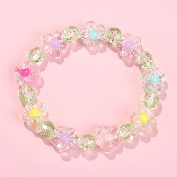 Friendship bracelet with colorful flower motifs Bowlift