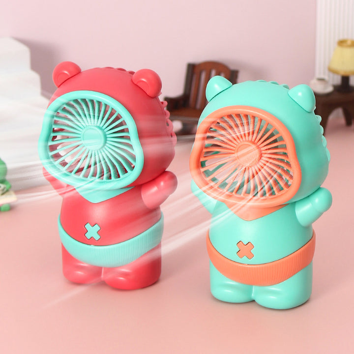 Unisex Portable Mini Fan in playful Bear Design Bowlift